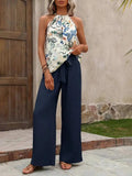 Printed Tank Top and Wide Leg Pants Set - Trendsi - Flyclothing LLC