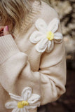Flower Dropped Shoulder Long Sleeve Cardigan - Trendsi - Flyclothing LLC