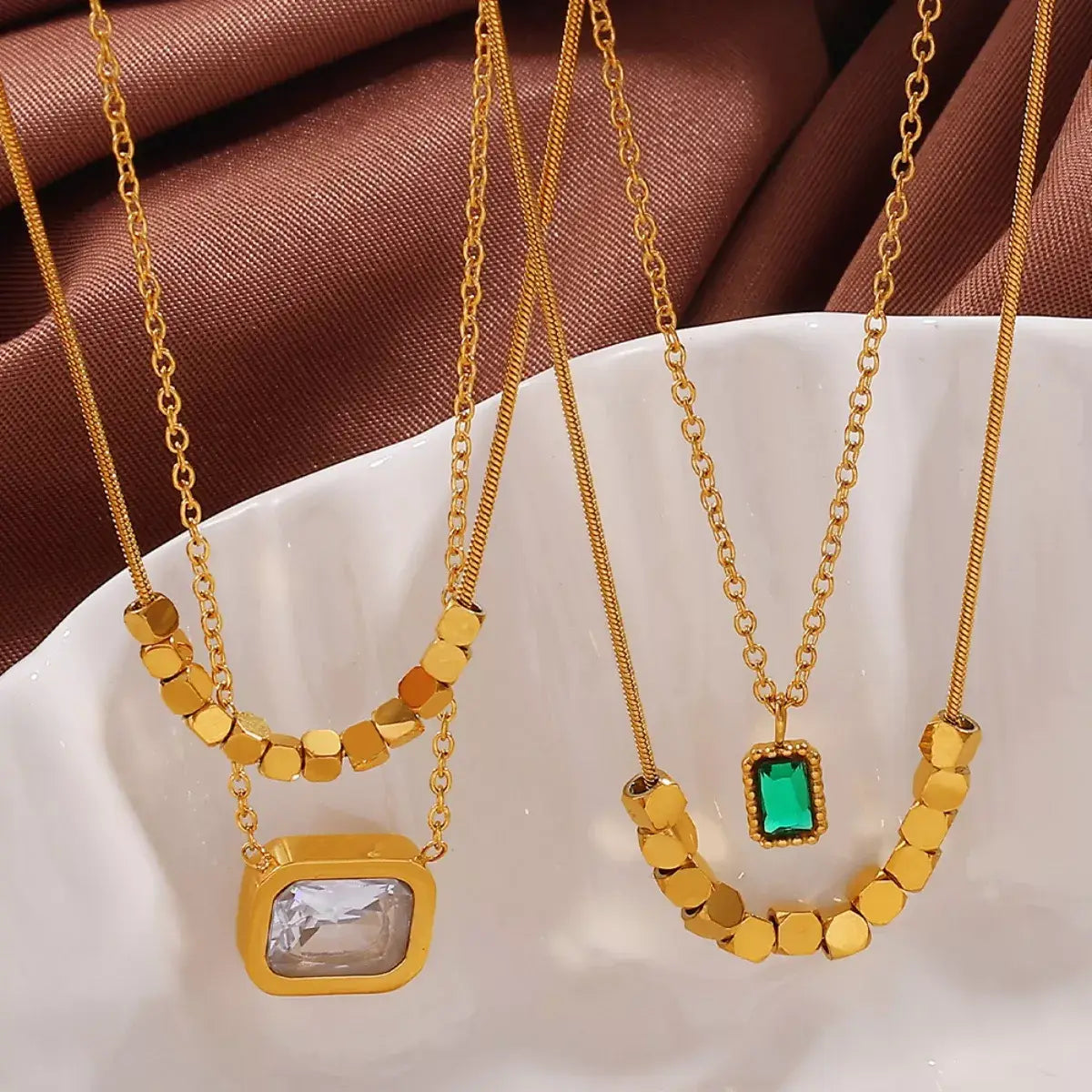 18K Gold-Plated Pendant Necklace - Trendsi - Flyclothing LLC