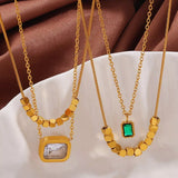 18K Gold-Plated Pendant Necklace - Trendsi - Flyclothing LLC