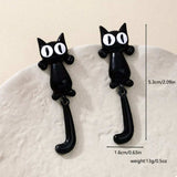 Alloy Cat Earrings - Trendsi - Flyclothing LLC