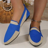 Contrast Mesh Point Toe Flat Slip-Ons - Trendsi - Flyclothing LLC