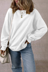 Round Neck Long Sleeve Sweatshirt - Trendsi - Flyclothing LLC