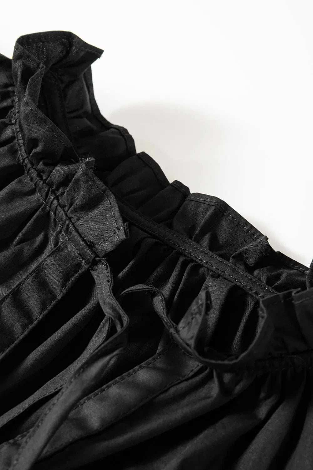 Ruffled Puff Short Sleeve Loose Blouse - Trendsi - Flyclothing LLC