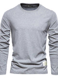 Men's Round Neck Long Sleeve T-Shirt - Trendsi - Flyclothing LLC