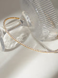 Stainless Steel Inlaid Zircon Necklace - Trendsi