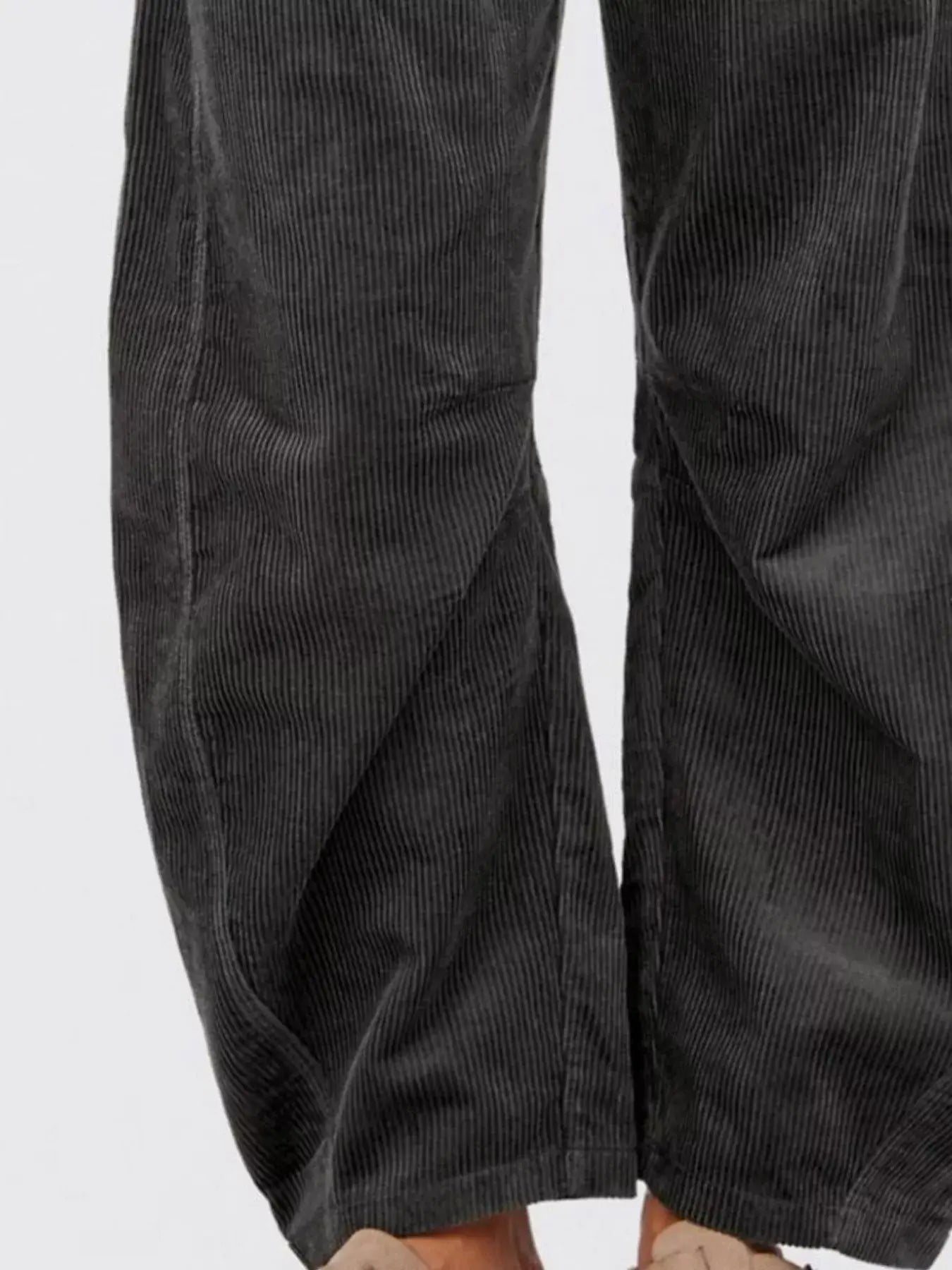 Corduroy Wide Leg Pants - Trendsi - Flyclothing LLC