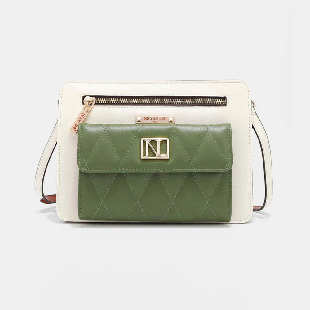 Nicole Lee USA Color Block Crossbody Bag - Trendsi