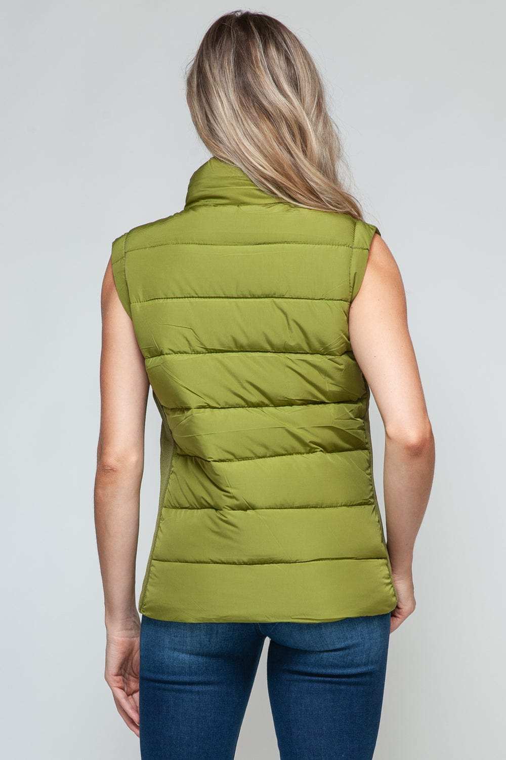 Snobbish Zip Up Turtleneck Vest with Pockets - Trendsi - Flyclothing LLC
