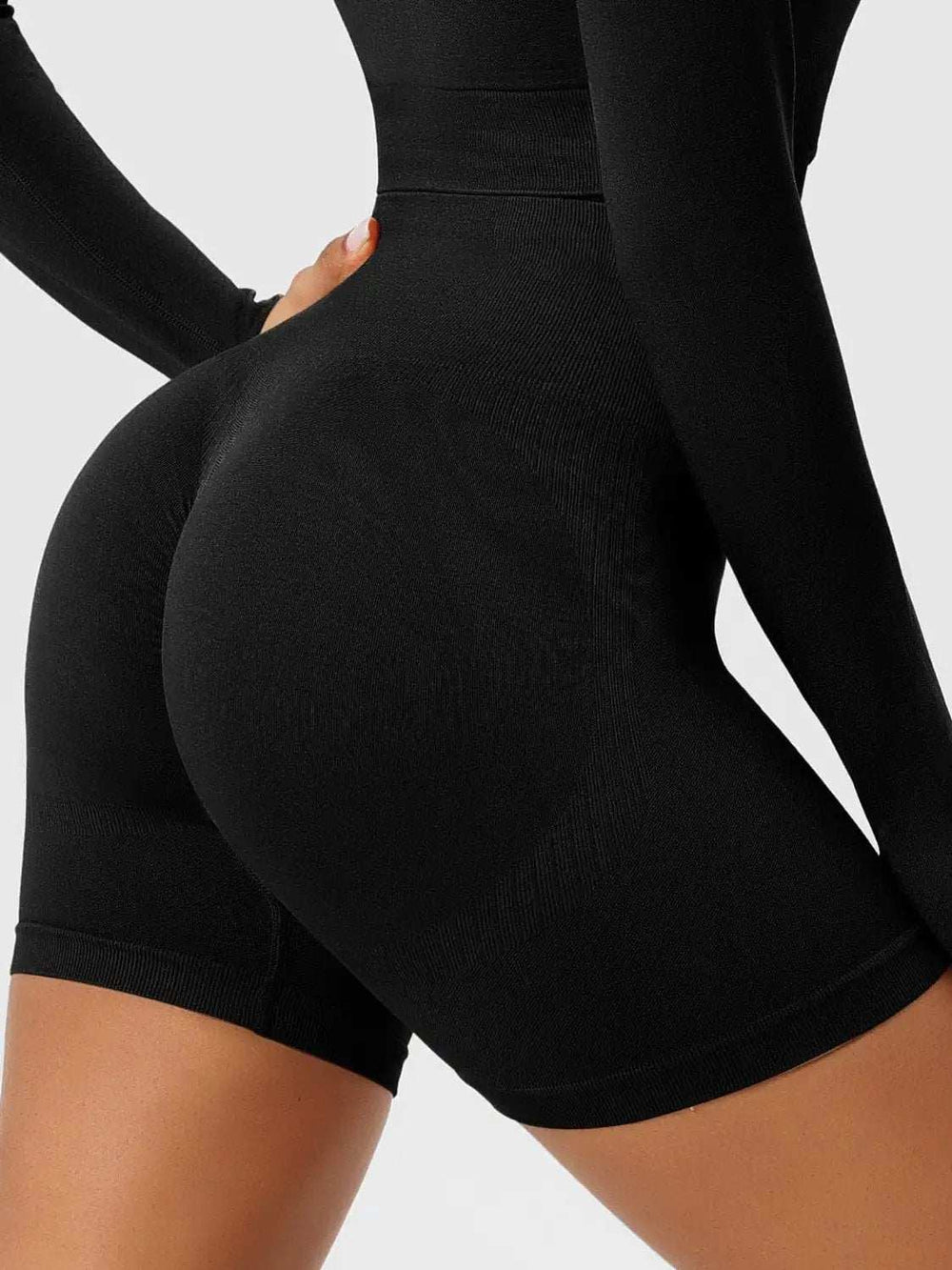 High Waist Shaping Shorts - Trendsi - Flyclothing LLC