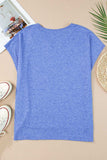 V-Neck Short Sleeve T-Shirt - Trendsi - Flyclothing LLC