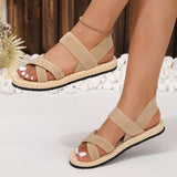 Crisscross Open Toe Flat Sandals - Trendsi - Flyclothing LLC