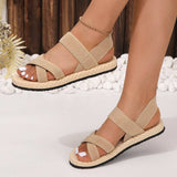 Crisscross Open Toe Flat Sandals - Trendsi - Flyclothing LLC