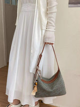 Woven Shoulder Bag with Tassel - Trendsi - Flyclothing LLC