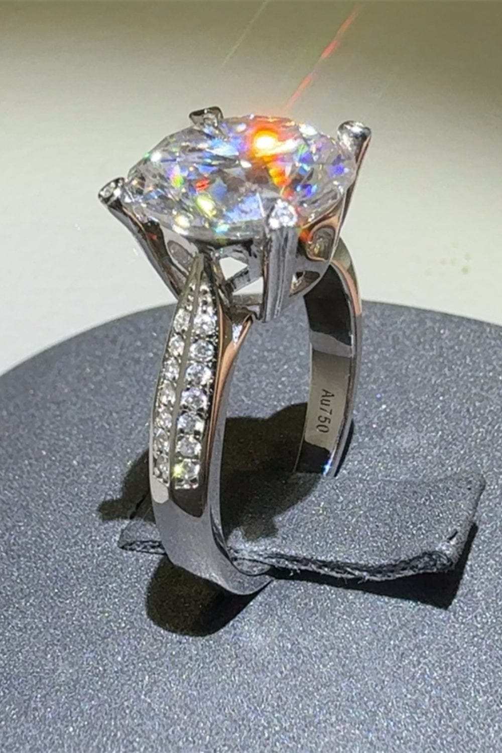 5 Carat Moissanite 925 Sterling Silver Ring - Trendsi - Flyclothing LLC