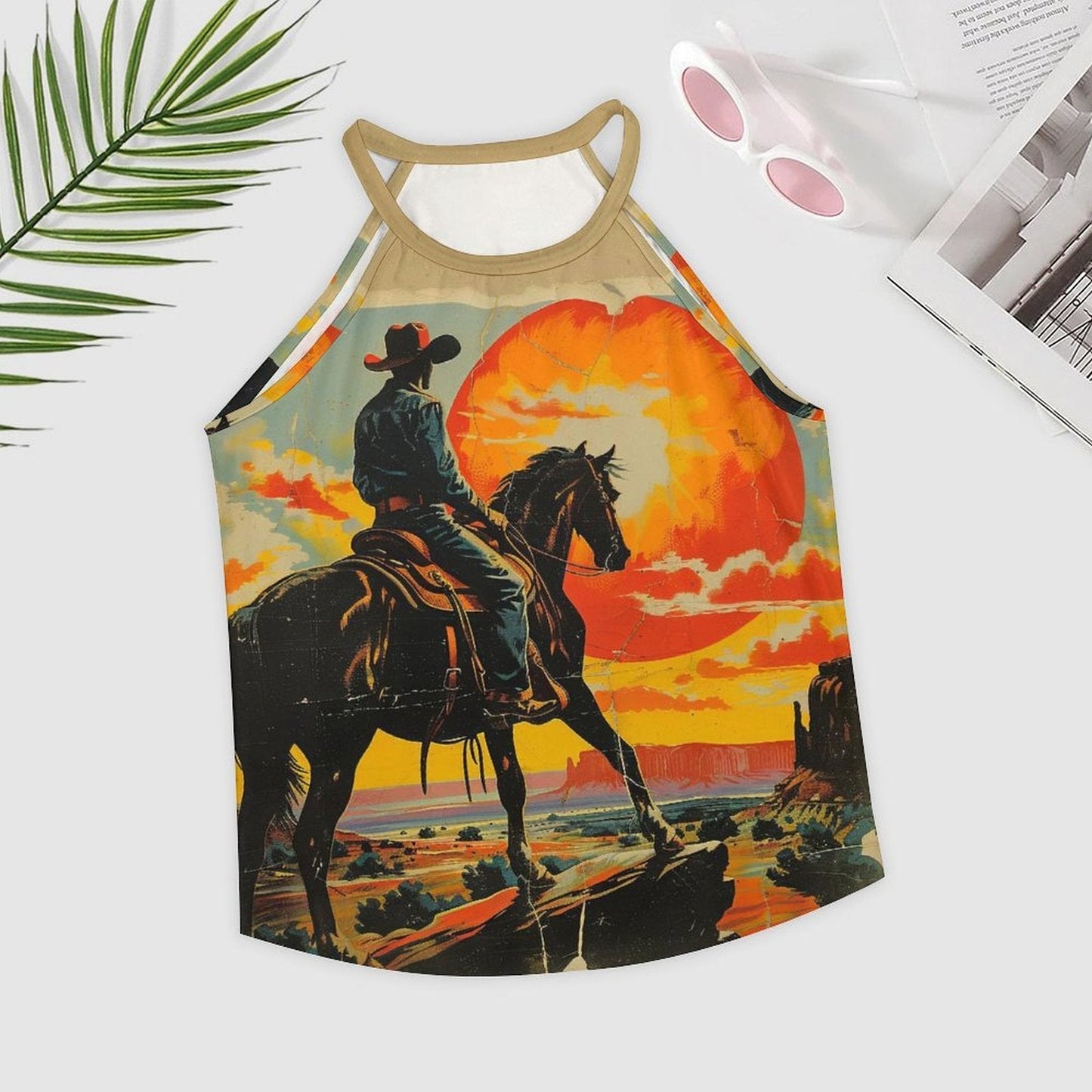 Baha Ranch Sunset Cowboy Tank Top - Baha Ranch Western Wear - Flyclothing LLC
