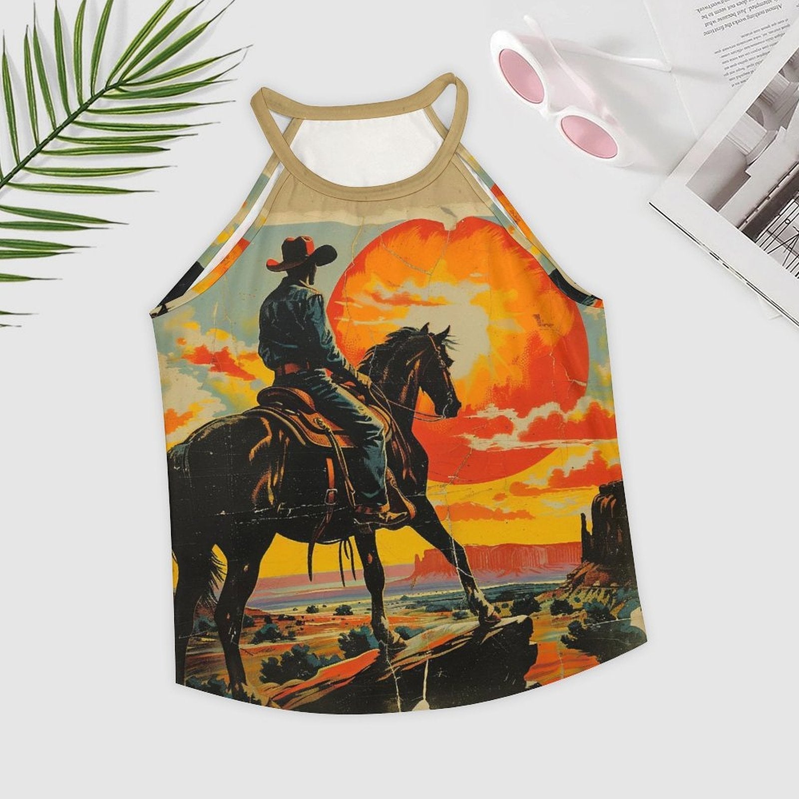 Baha Ranch Sunset Cowboy Tank Top - Baha Ranch Western Wear - Flyclothing LLC