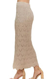 ADORA Scallop Trim Detail Knit Skirt - Trendsi