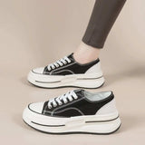 Tied Round Toe Platform Sneakers - Trendsi - Flyclothing LLC
