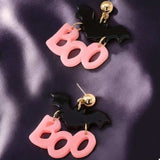 Halloween Bat Boo Dangle Earrings - Trendsi - Flyclothing LLC