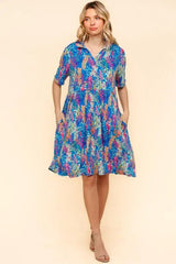 Haptics Johnny Collar Babydoll Dress with Side Pockets - Trendsi - Flyclothing LLC