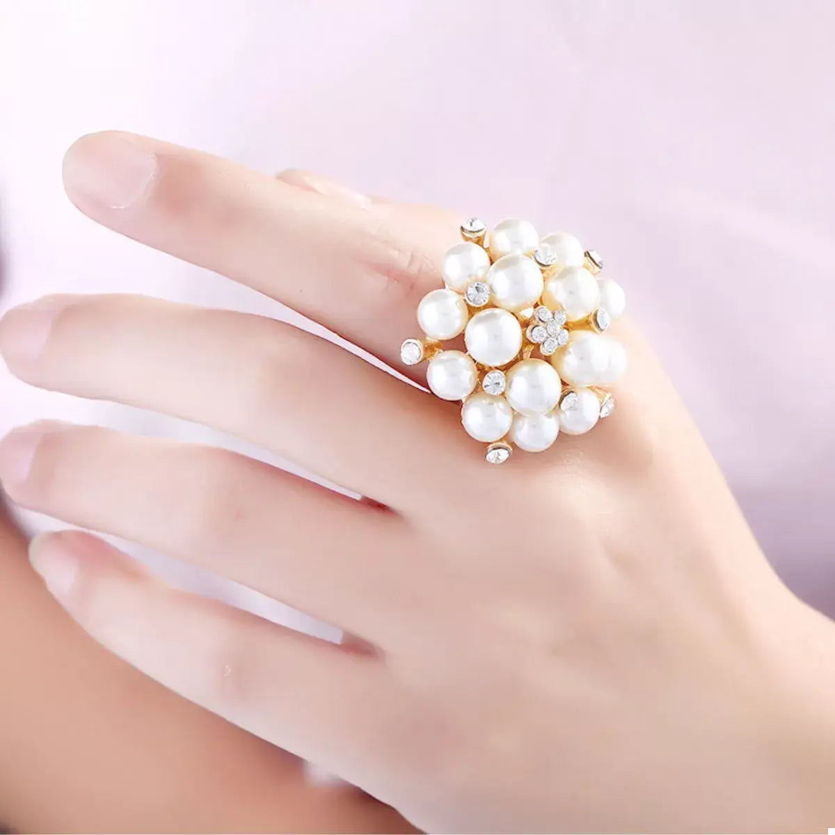Pearl Cluster Ring - Trendsi - Flyclothing LLC