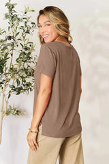 Basic Bae Full Size Round Neck Short Sleeve T-Shirt - Trendsi - Flyclothing LLC