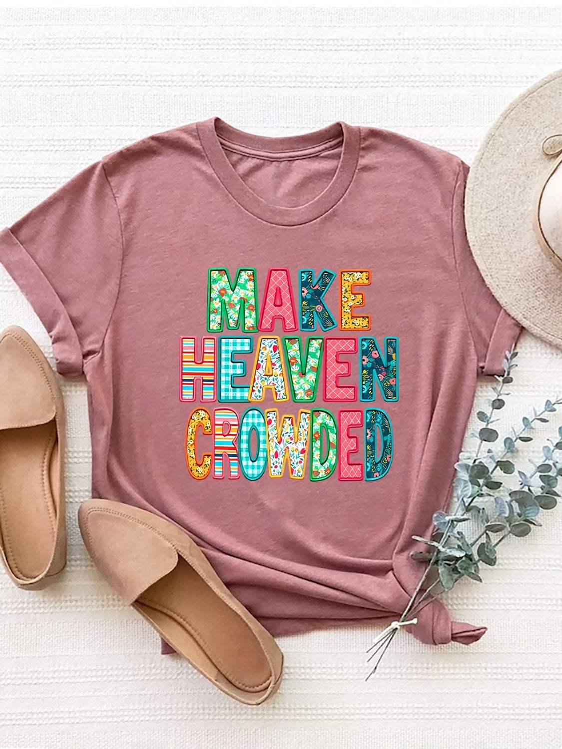 Letter Round Neck Short Sleeve T-Shirt - Trendsi - Flyclothing LLC