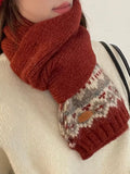 Nordic Pattern Knitted Winter Scarf - Trendsi - Flyclothing LLC