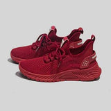 Mesh Lace-Up Platform Athletic Shoes - Trendsi - Flyclothing LLC