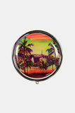 Nicole Lee USA Print Metallic Circular Small Pill Case - Trendsi - Flyclothing LLC