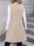 Button Up Longline Vest Coat - Trendsi - Flyclothing LLC