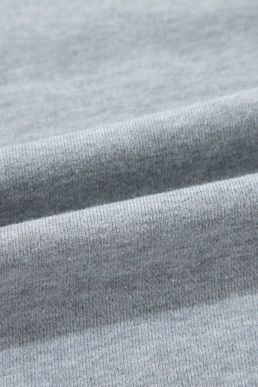 Raw Hem Round Neck Long Sleeve Sweatshirt - Trendsi - Flyclothing LLC