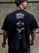 Men's Plus Size Graphic Round Neck Short Sleeve T-Shirt - Trendsi - Flyclothing LLC