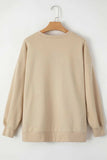 Round Neck Long Sleeve Sweatshirt - Trendsi - Flyclothing LLC