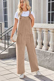 Lovelet Square Neck Wide Strap Overalls with Pockets - Trendsi - Flyclothing LLC