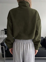 Honey Zip Up Long Sleeve Cropped Jacket - Trendsi - Flyclothing LLC