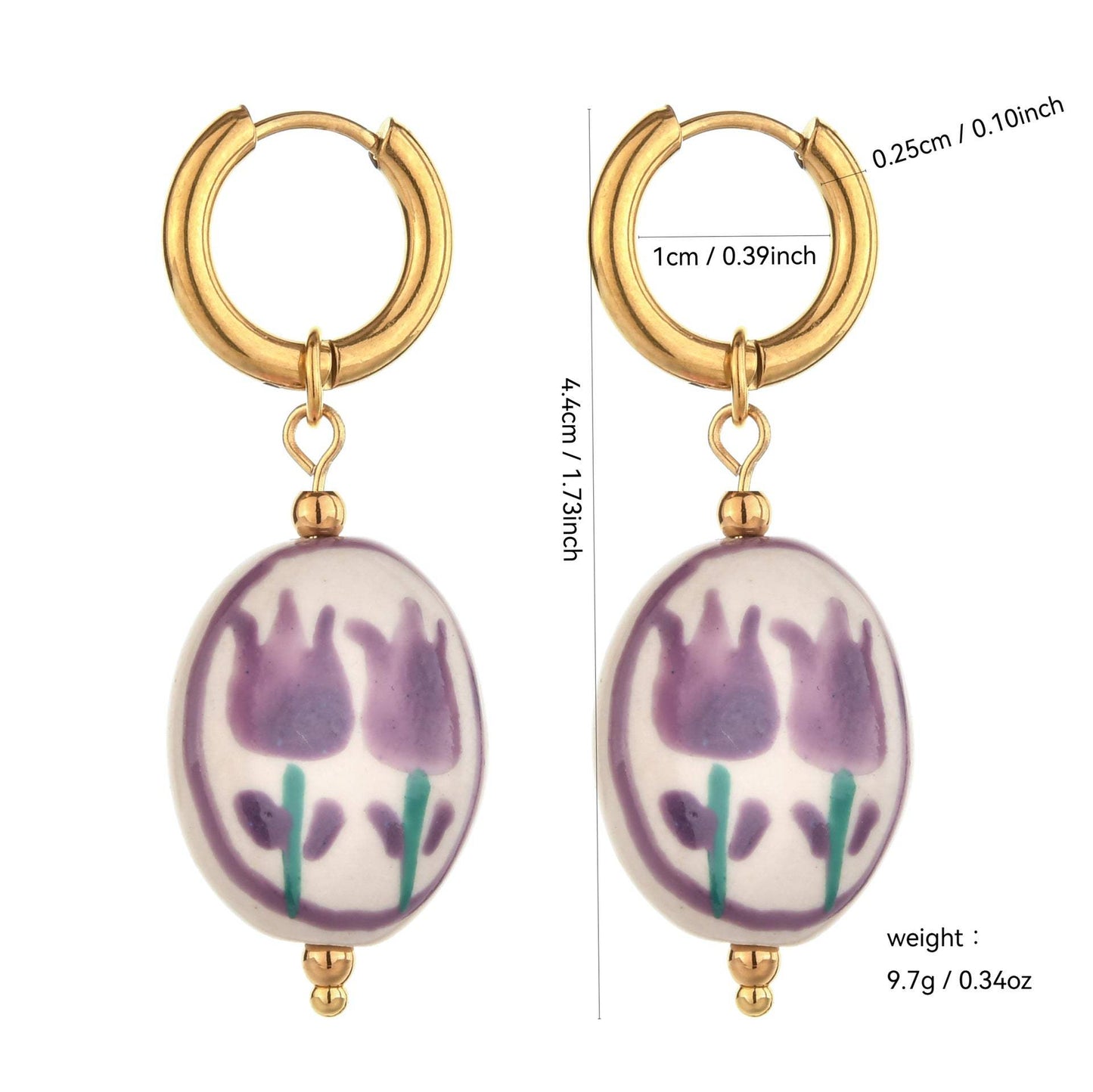 Lustrous Heart-Shaped Stainless Steel Earrings For Women - My Store - Flyclothing LLC