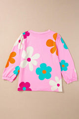 Printed Round Neck Top - Trendsi - Flyclothing LLC