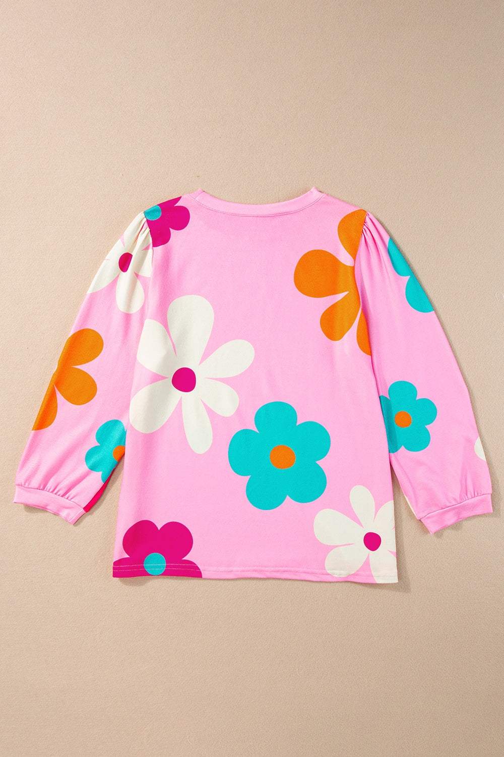 Printed Round Neck Top - Trendsi - Flyclothing LLC