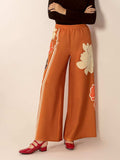 Printed Elastic Waist Wide Leg Pants - Trendsi - Flyclothing LLC