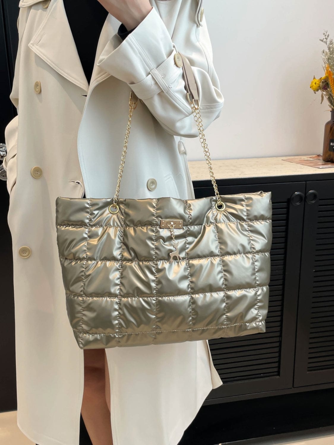 Bubble Texture Tote Bag - Trendsi