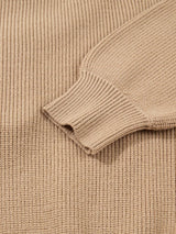 Pearl Embellished Keyhole Ribbed Sweater Dress - Trendsi - Flyclothing LLC