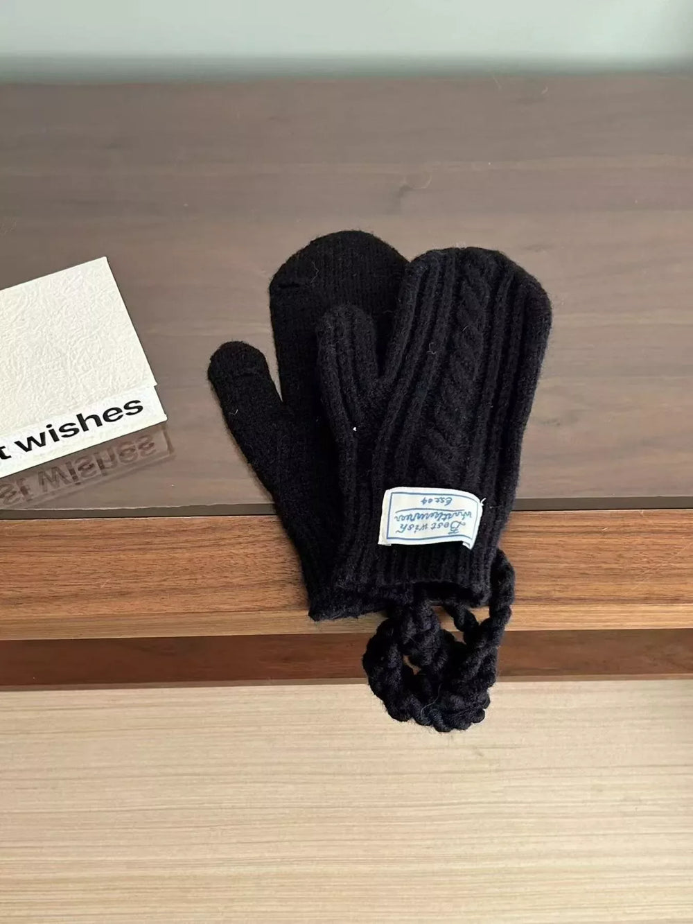 Cable Knit Warm Gloves - Trendsi - Flyclothing LLC
