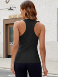 Scoop Neck Wide Strap Tank - Trendsi