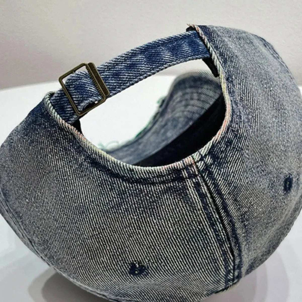 Distressed Adjustable Baseball Cap - Trendsi - Flyclothing LLC