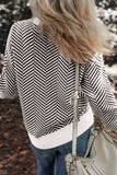 Striped Round Neck Long Sleeve Sweater - Trendsi - Flyclothing LLC