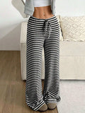 Tied Striped Wide Leg Pants - Trendsi - Flyclothing LLC