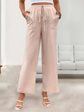 Tied Wide Leg Pants with Pockets Trendsi