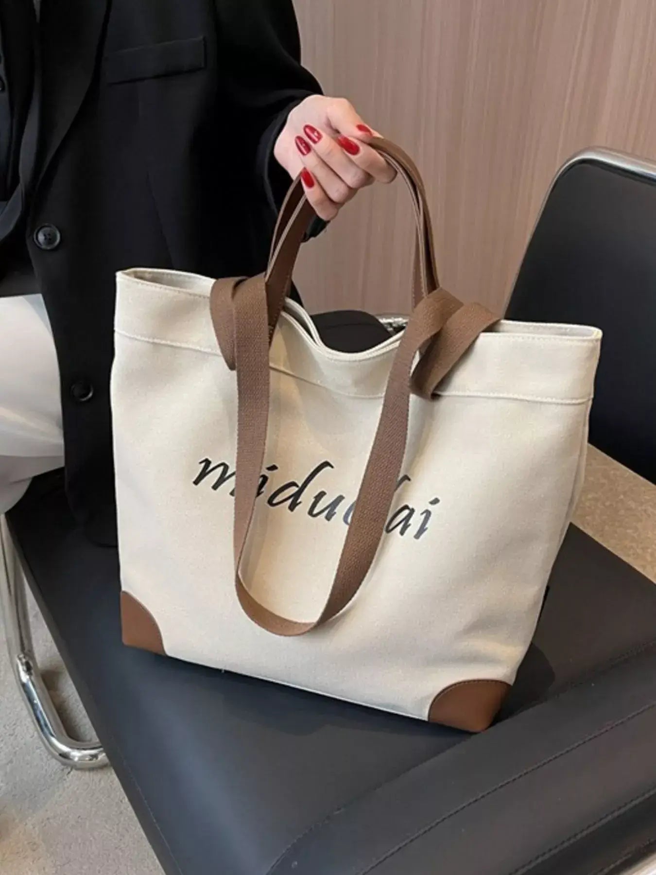 Casual Canvas Handbag - Trendsi - Flyclothing LLC
